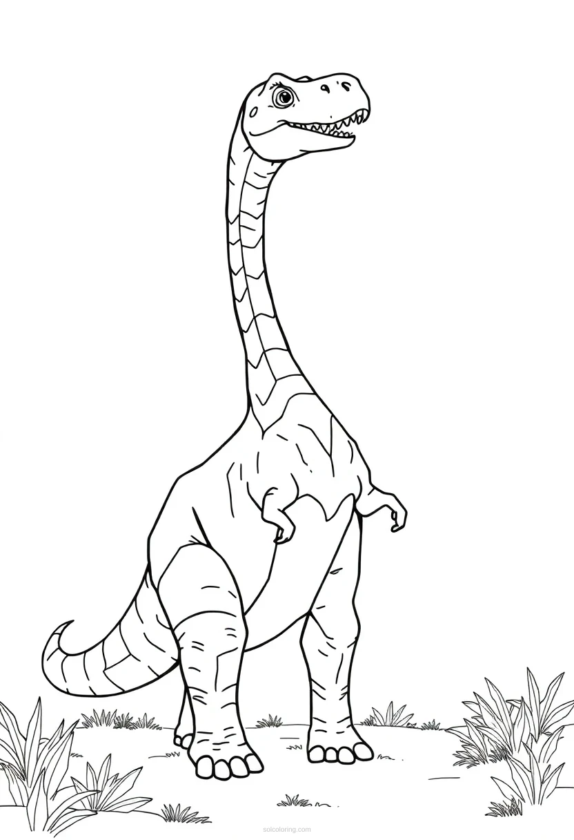 Brachiosaurus coloring page for kids
