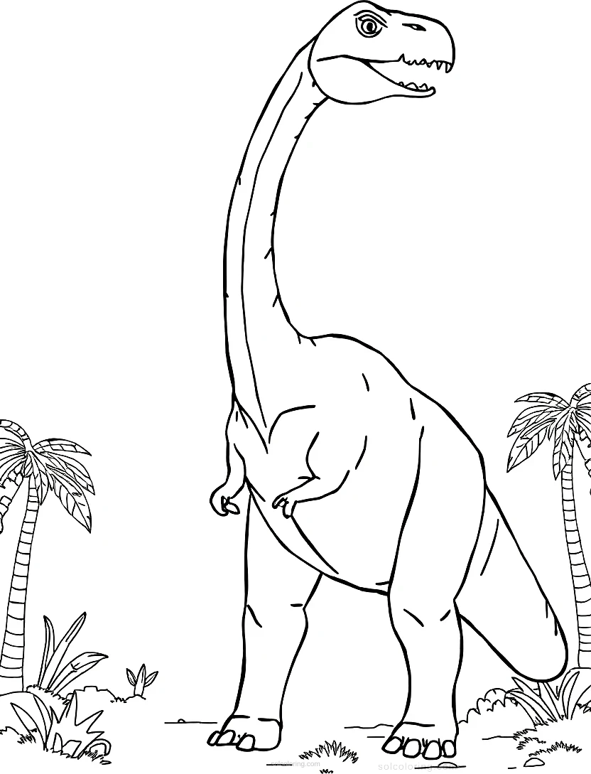 Brachiosaurus coloring page for kids