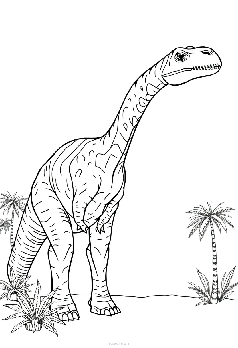 Brachiosaurus coloring page for kids