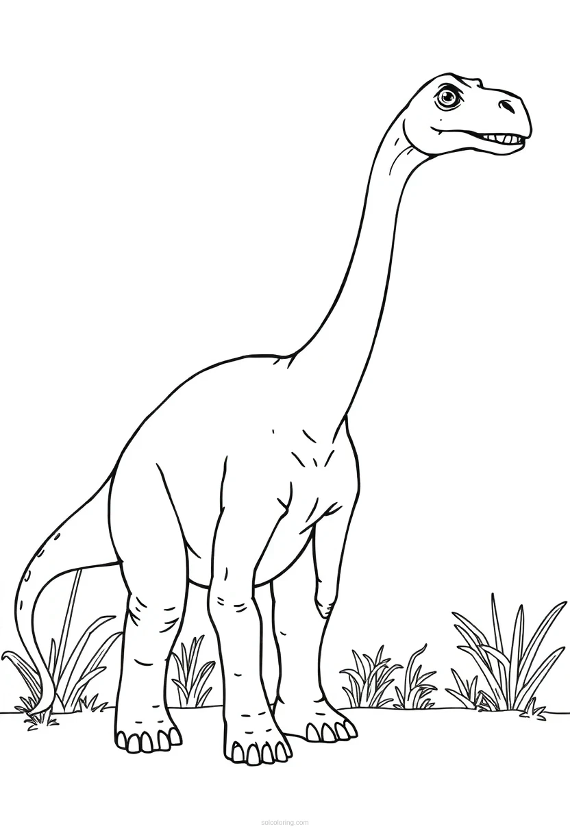 Brachiosaurus coloring page for kids