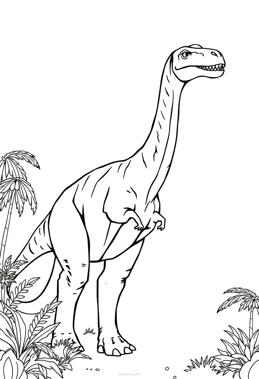 Brachiosaurus coloring page for kids