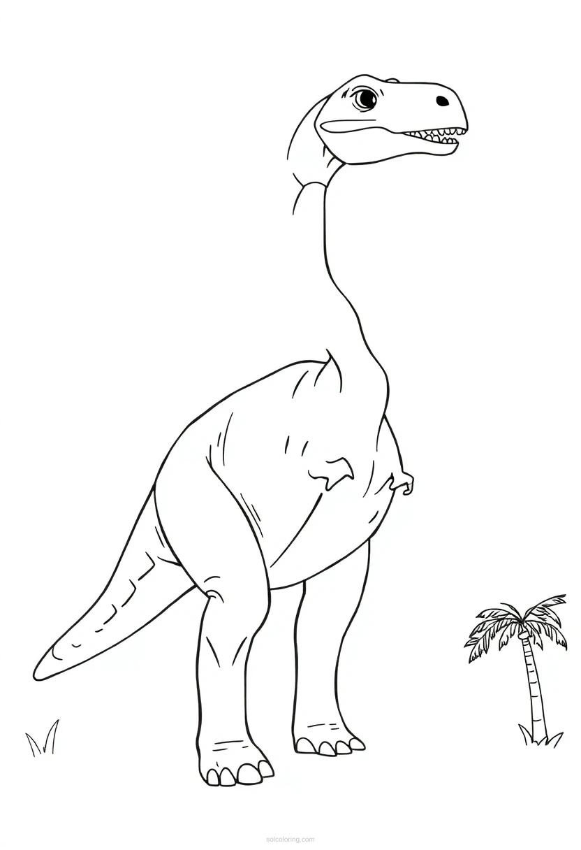 Brachiosaurus coloring page for kids