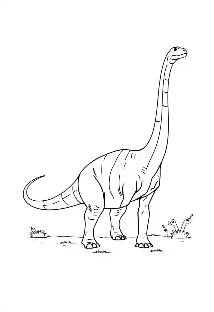 Brachiosaurus coloring page, free printable