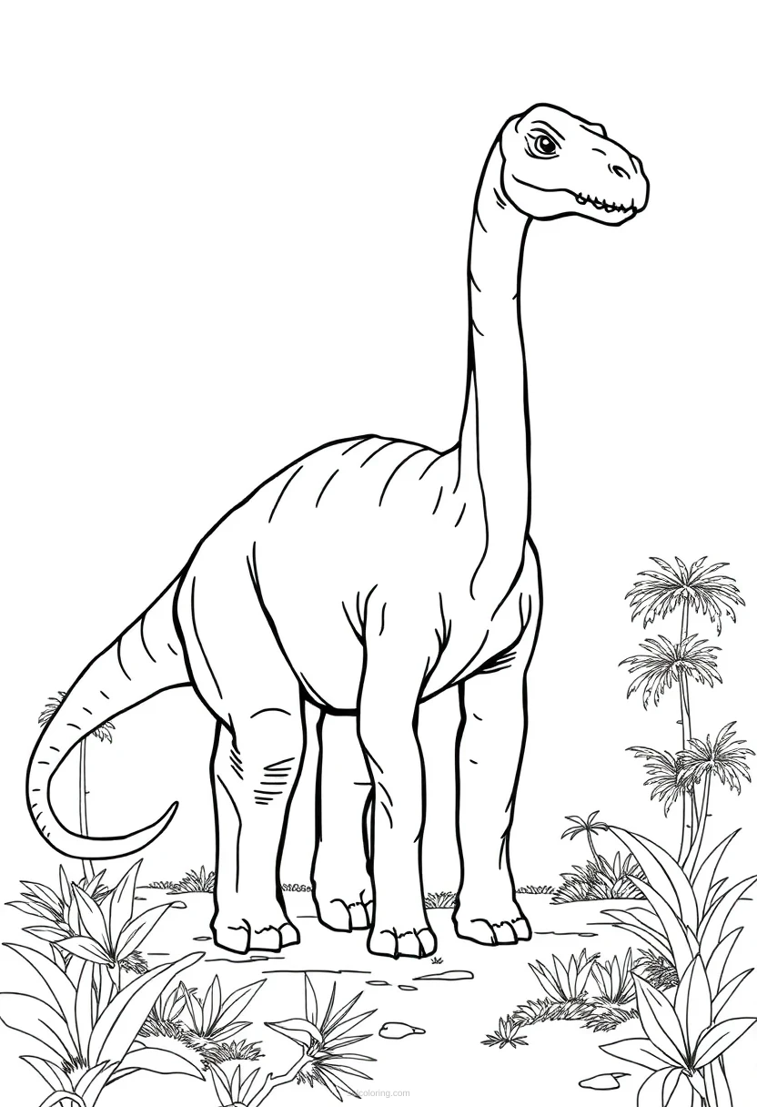 Brachiosaurus coloring page for kids
