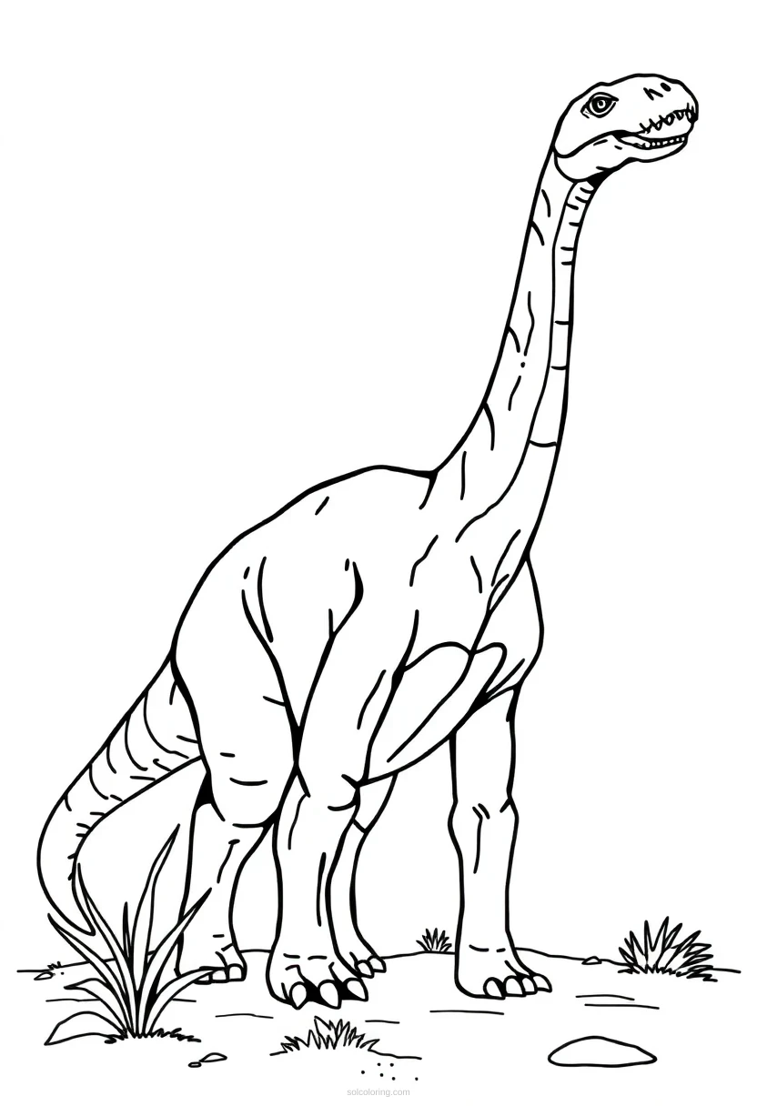 Brachiosaurus coloring page for kids