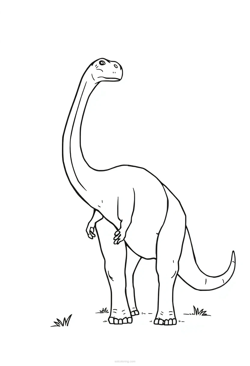 Brachiosaurus coloring page for kids