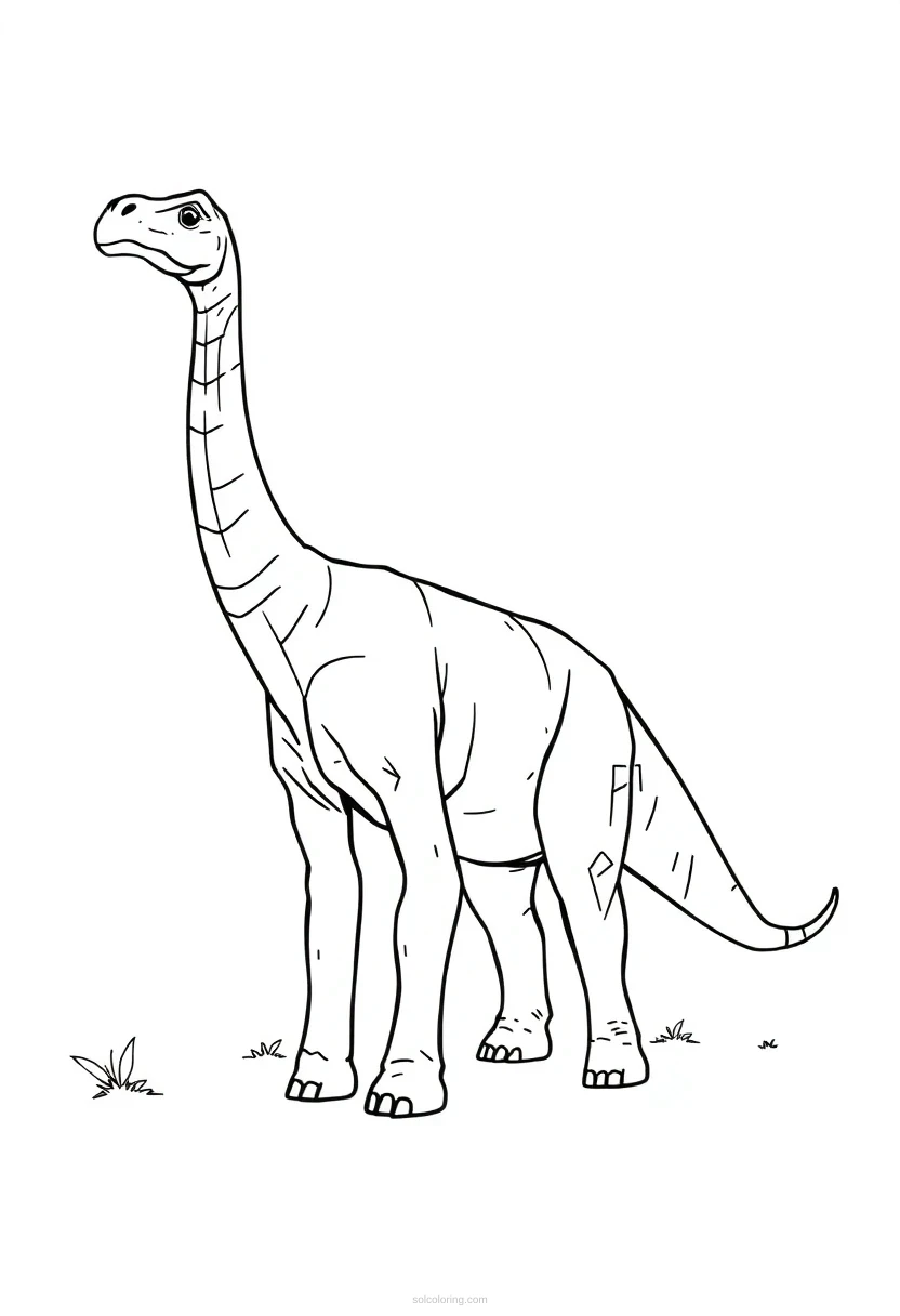 Brachiosaurus Simple coloring pages