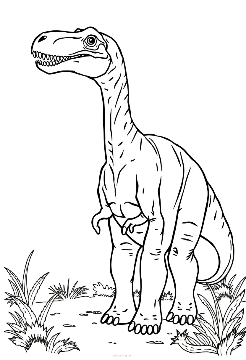 Brachiosaurus coloring page for kids