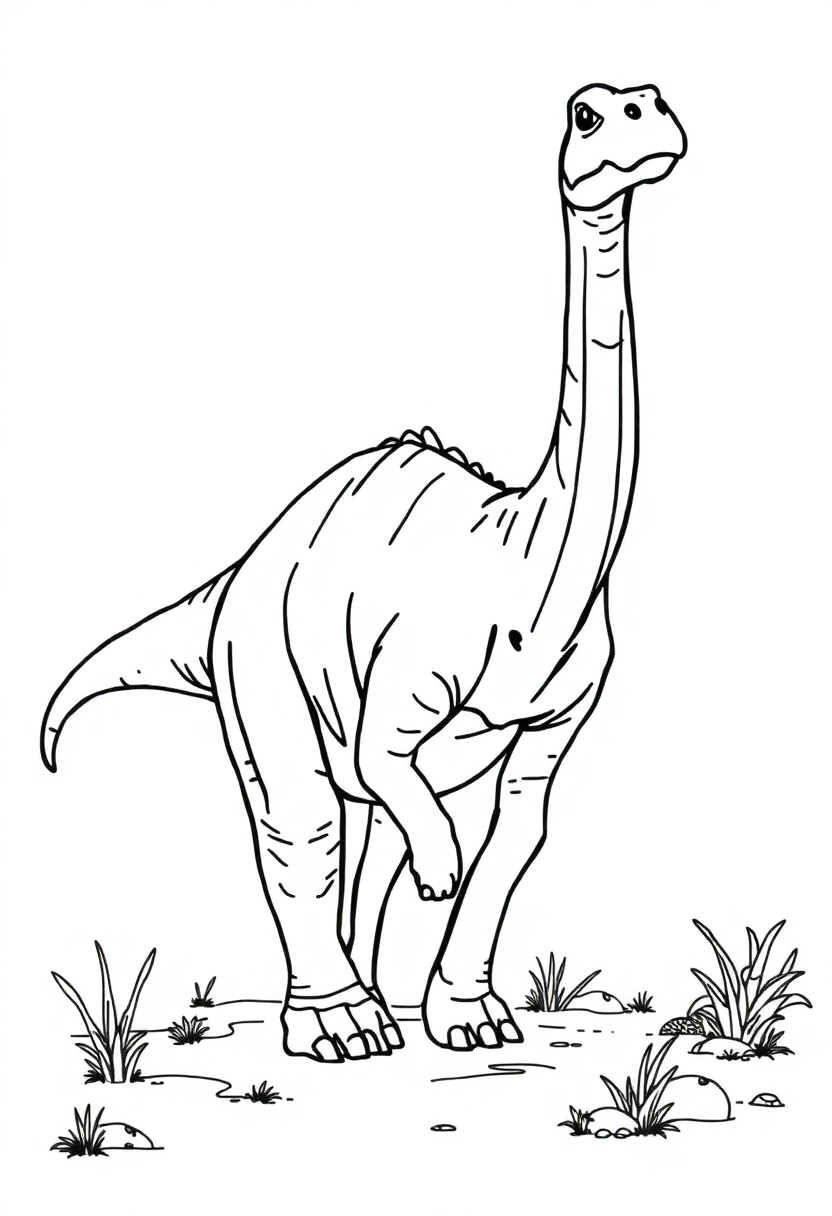 Brachiosaurus coloring page, free printable