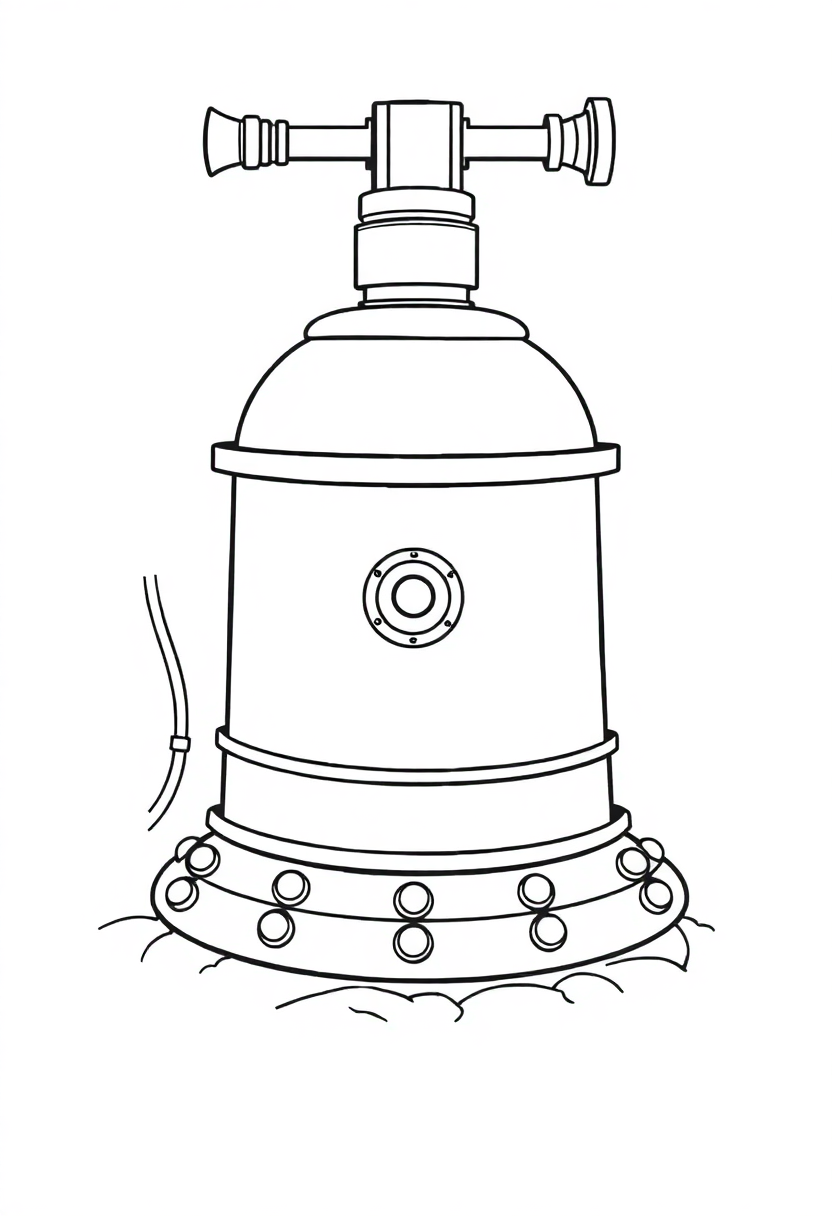 Brass Diving Bell coloring page, free printable