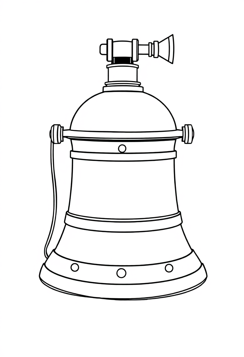 Brass Diving Bell coloring page, free printable