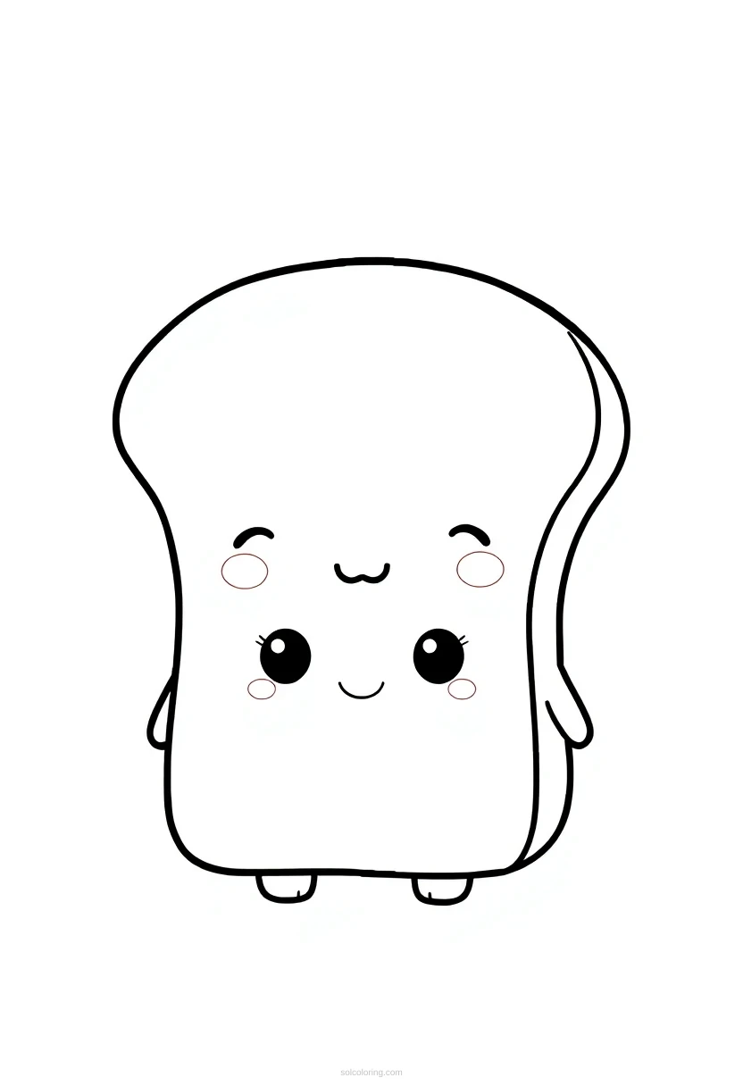 Bread Loaf coloring page for kids