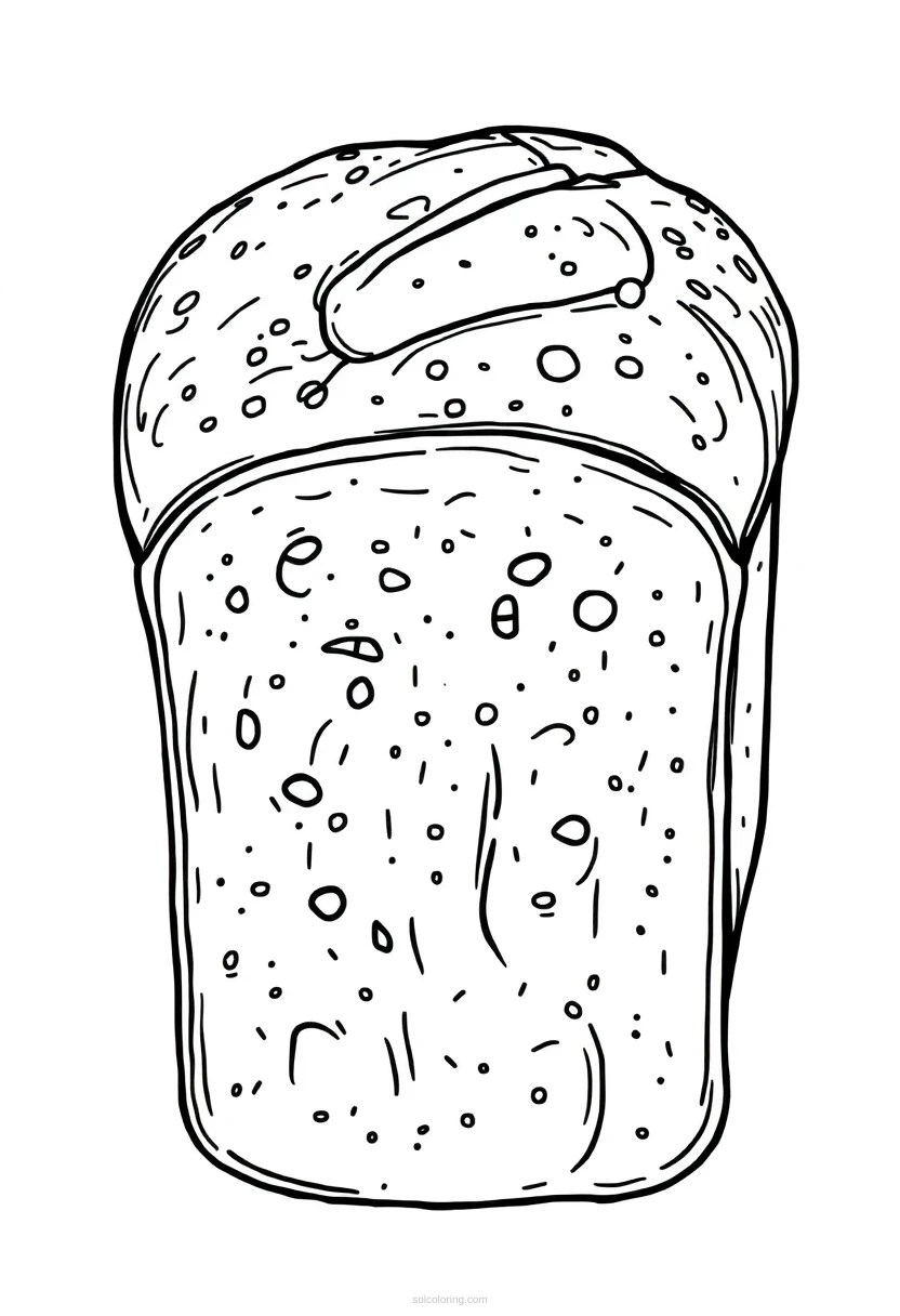 Bread Loaf coloring page for kids