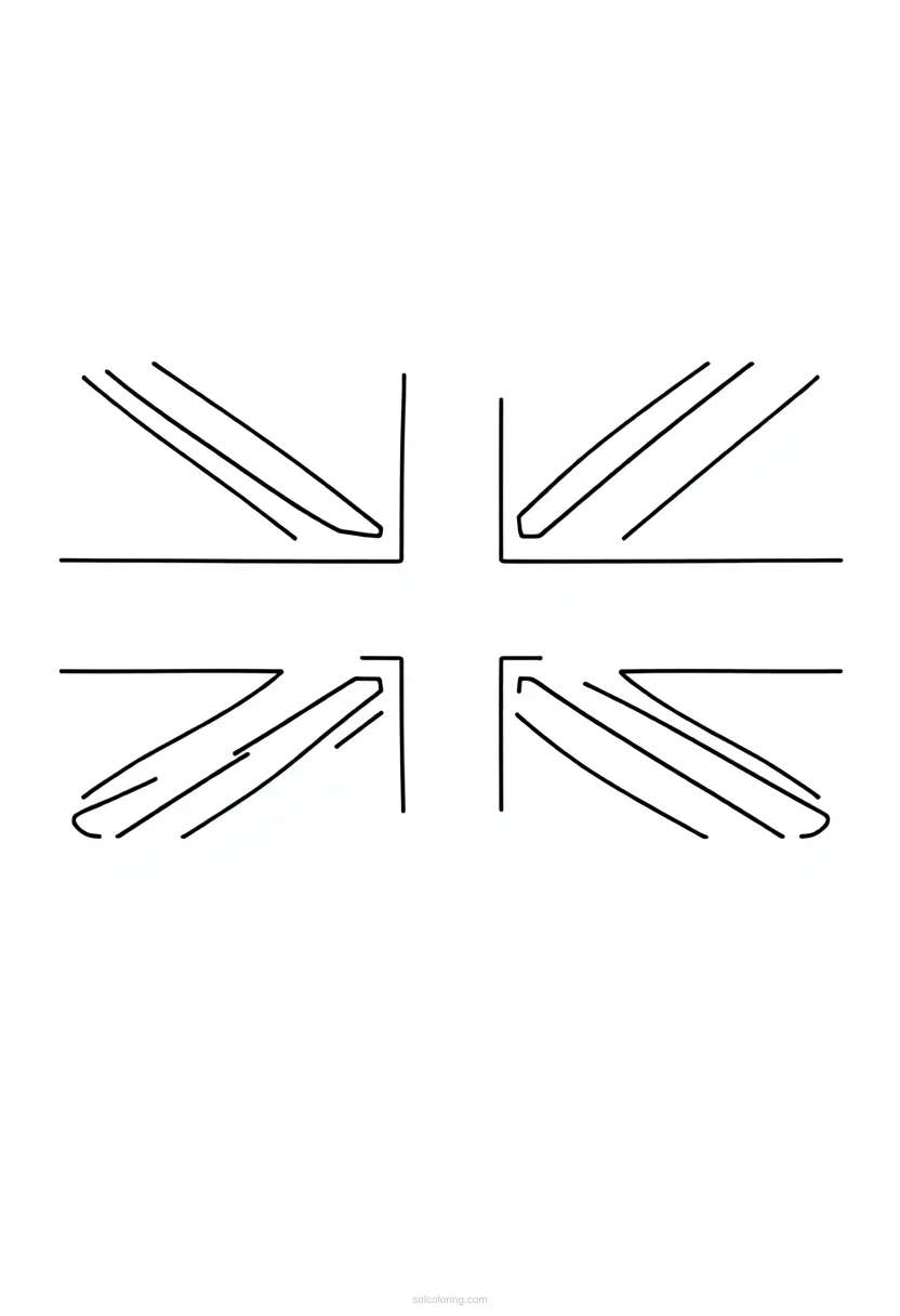 British Flag coloring page for kids