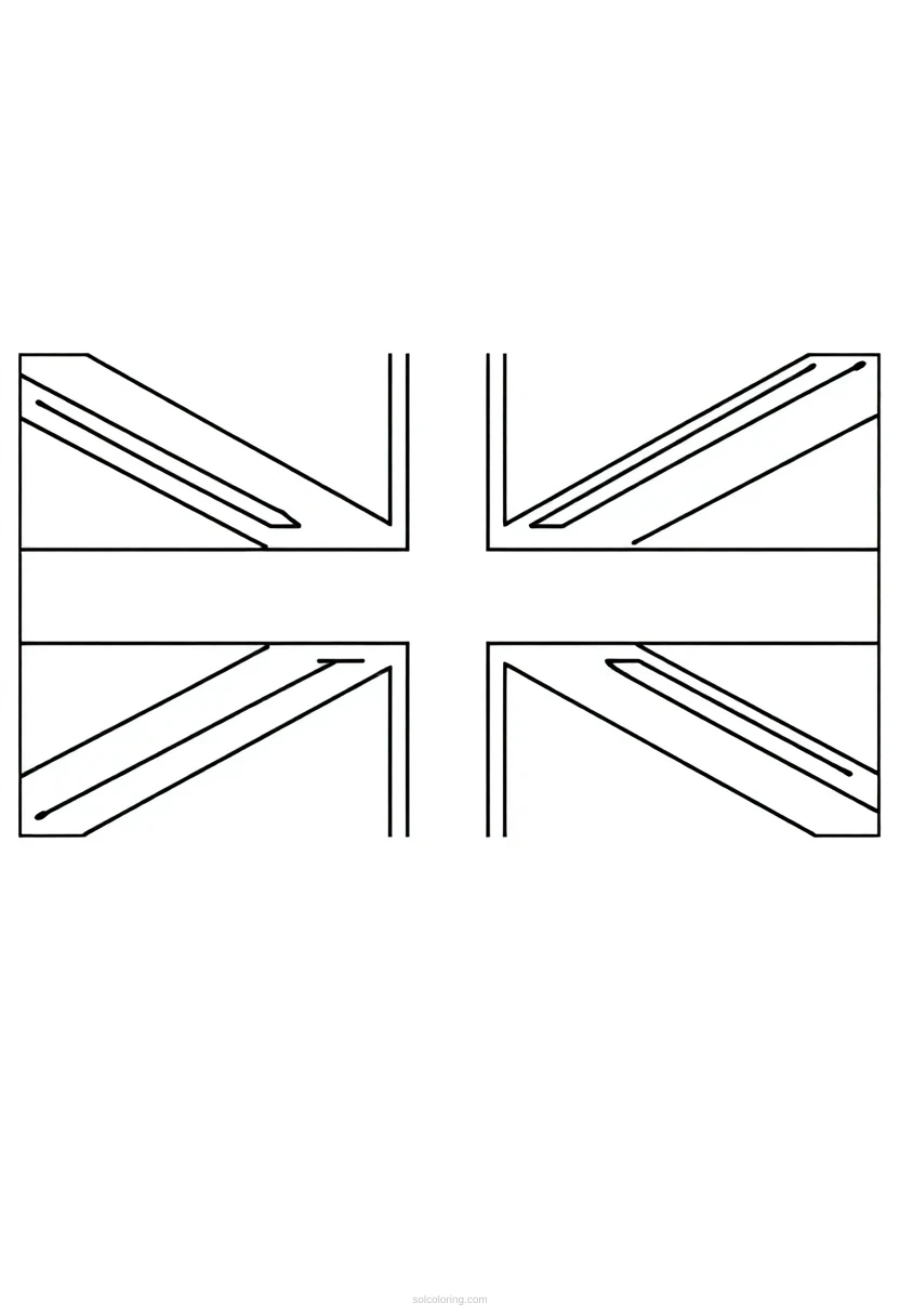 British Flag coloring page for kids