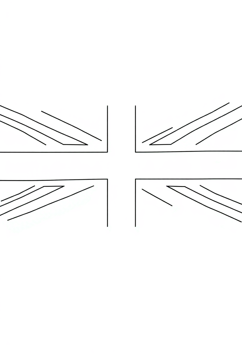 British Flag coloring page, free printable