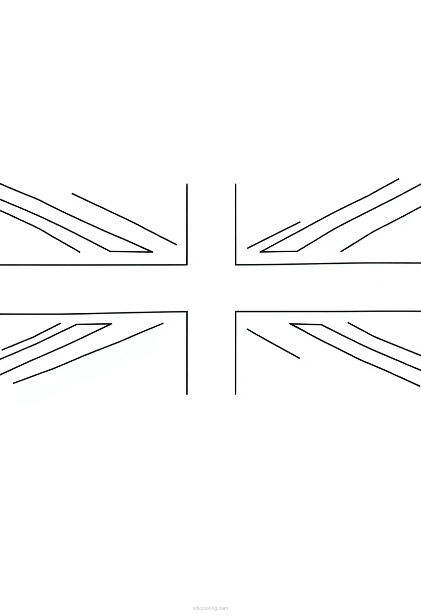 British Flag coloring page for kids