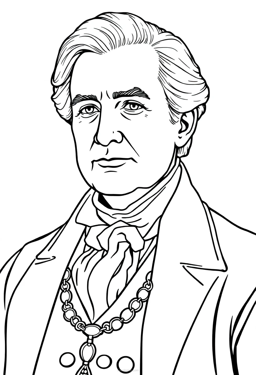 British Prime Minister coloring page for kids