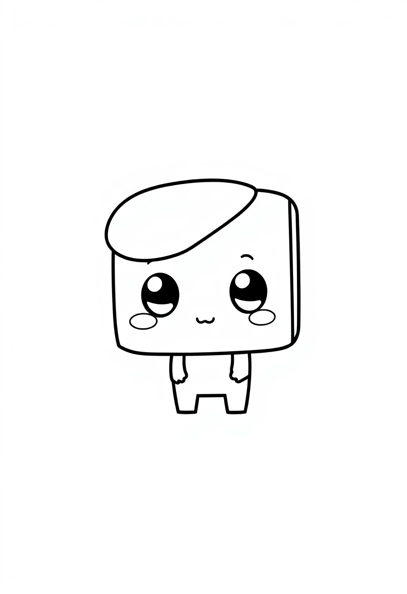 Brownie Square coloring page, free printable
