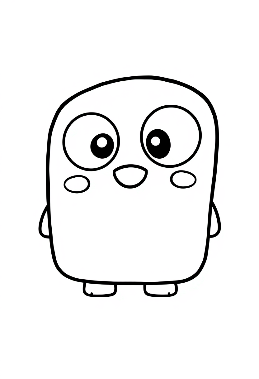 Brownie Square coloring page, free printable