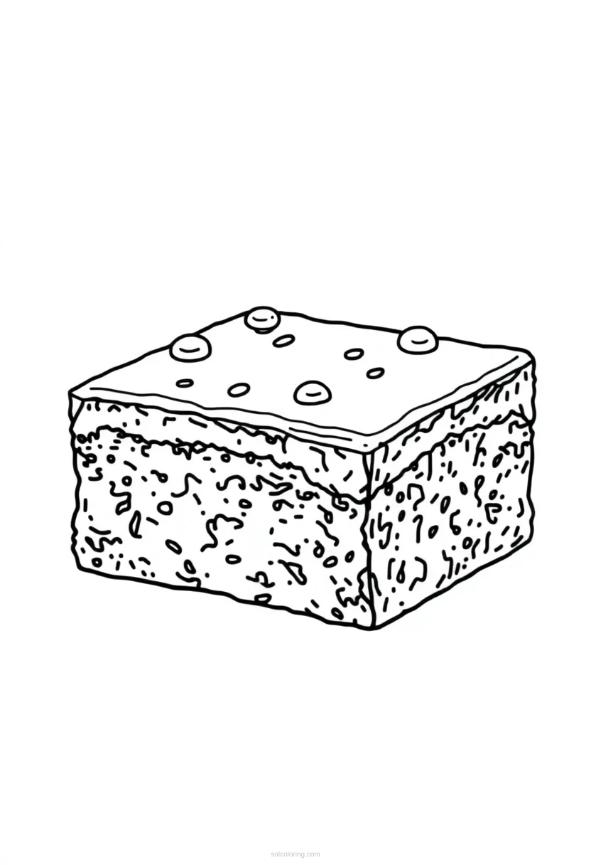 Brownie Square coloring page for kids