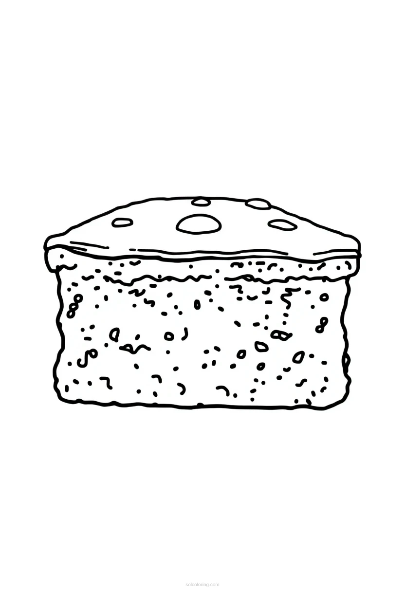 Brownie Square coloring page for kids