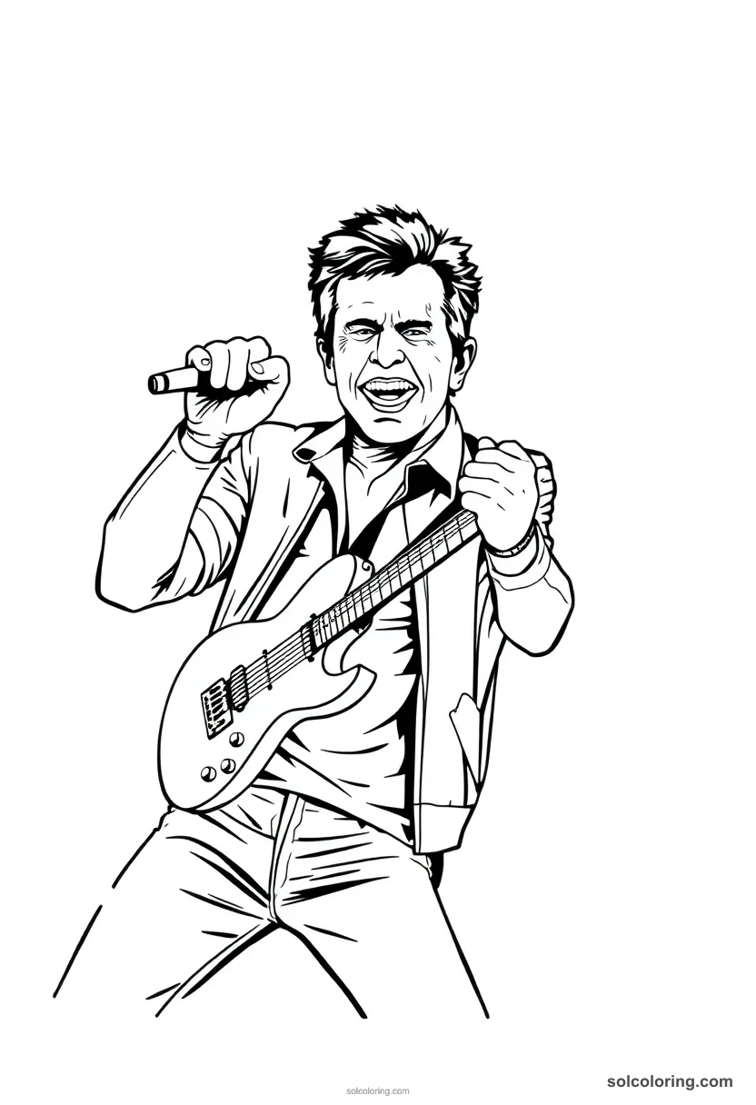 Bruce Springsteen coloring pages