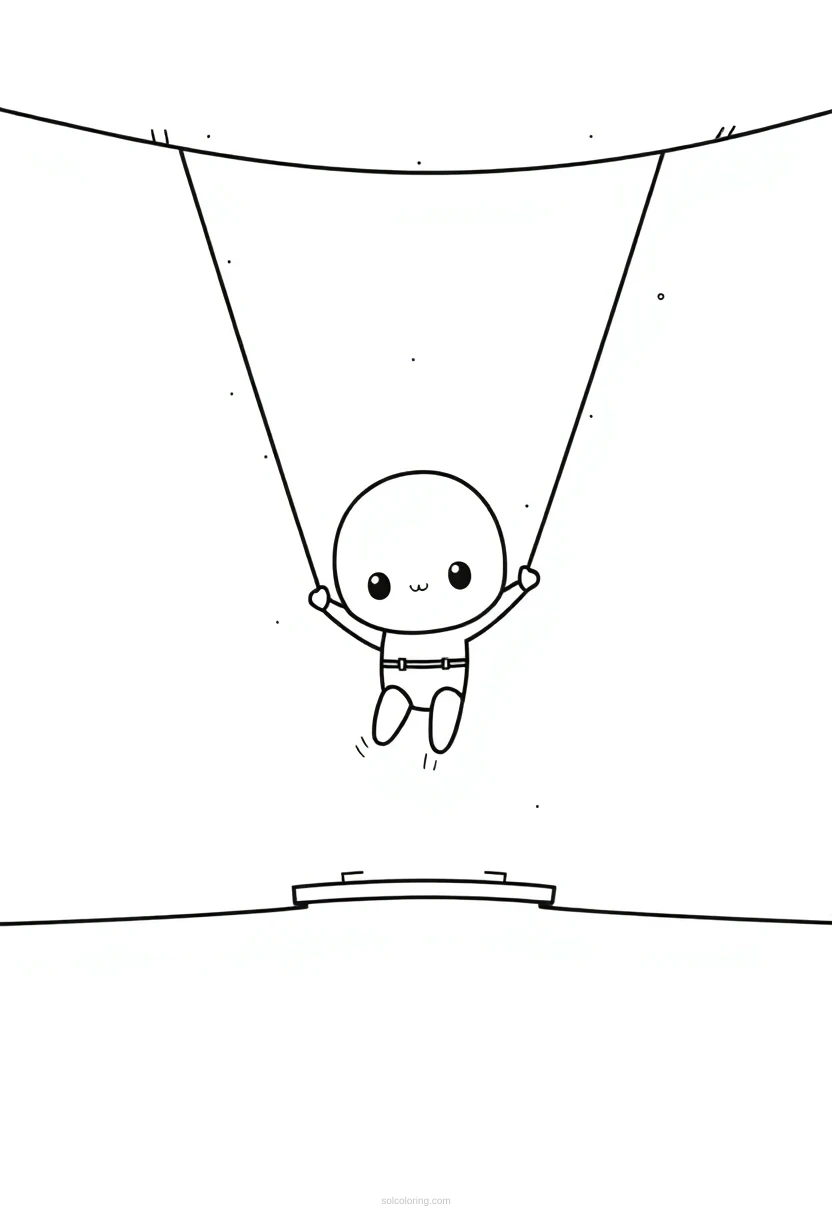 Bungee Jumping From Bridges coloring page for kids