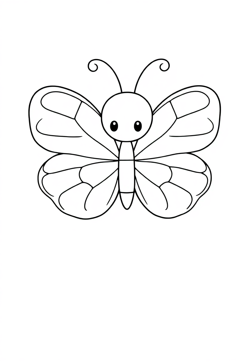 Butterfly coloring page, free printable
