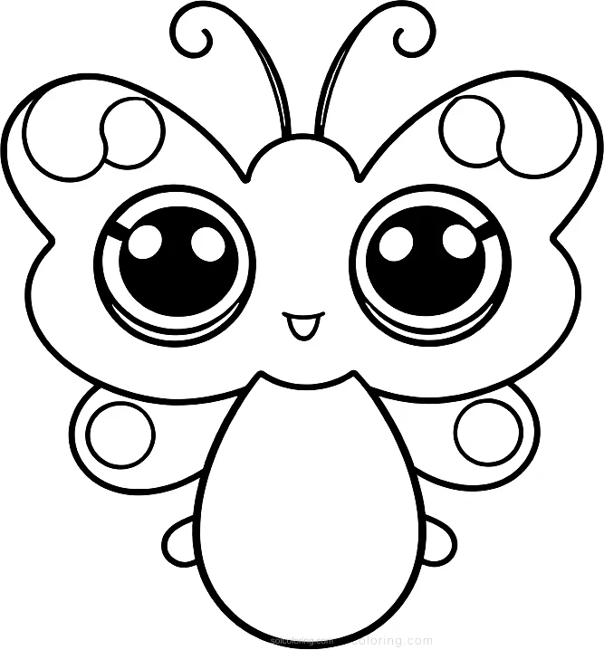 Butterfly coloring page for kids