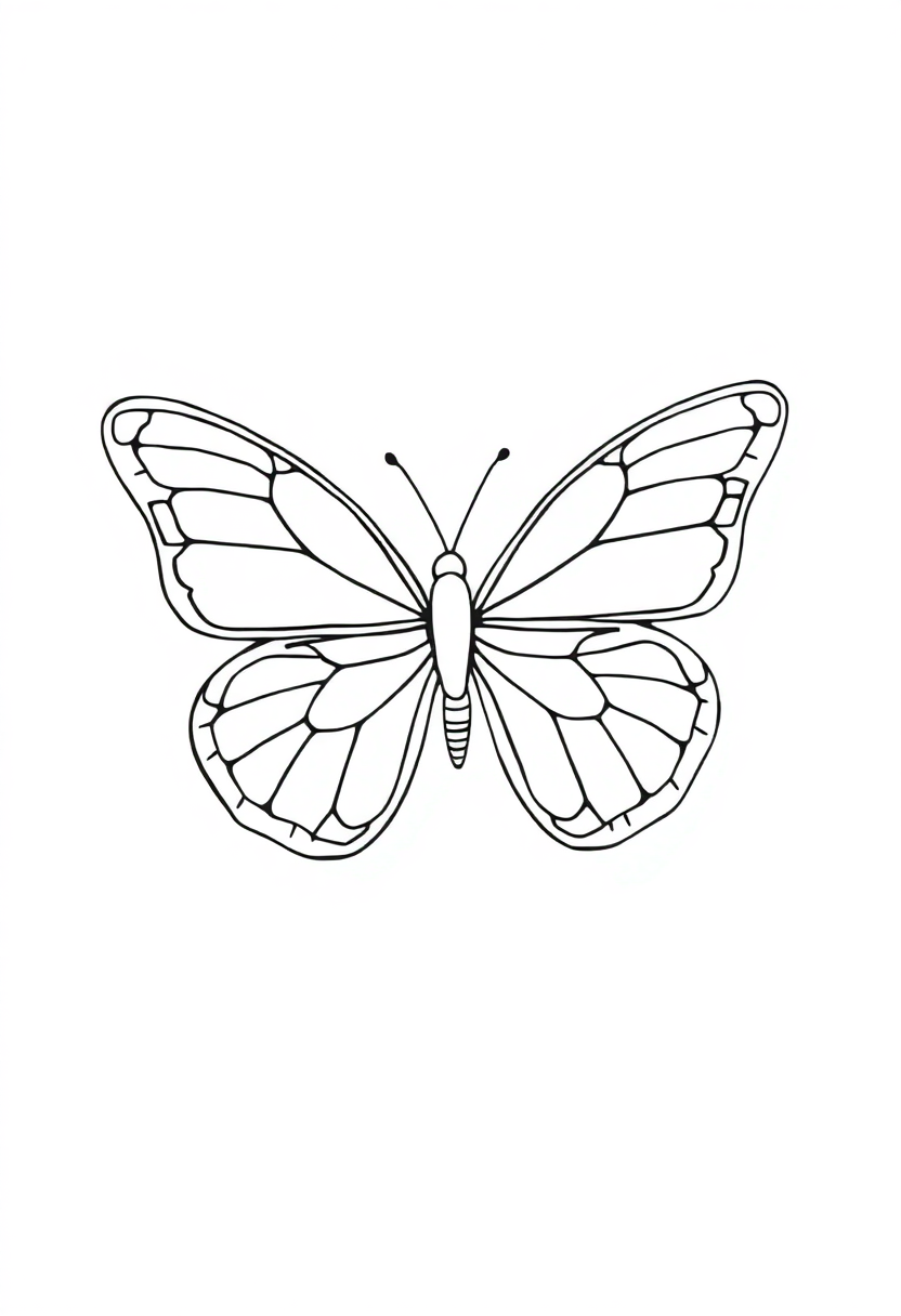 Butterfly coloring page, free printable