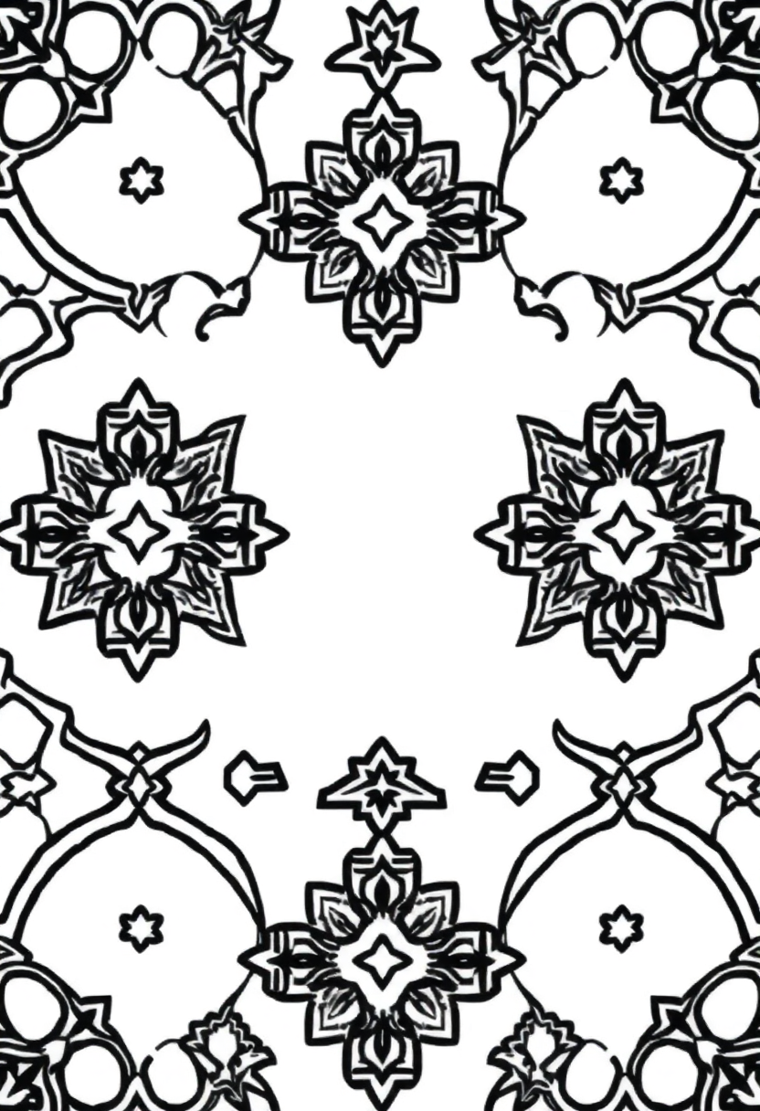 Byzantine Cross Patterns coloring page, free printable