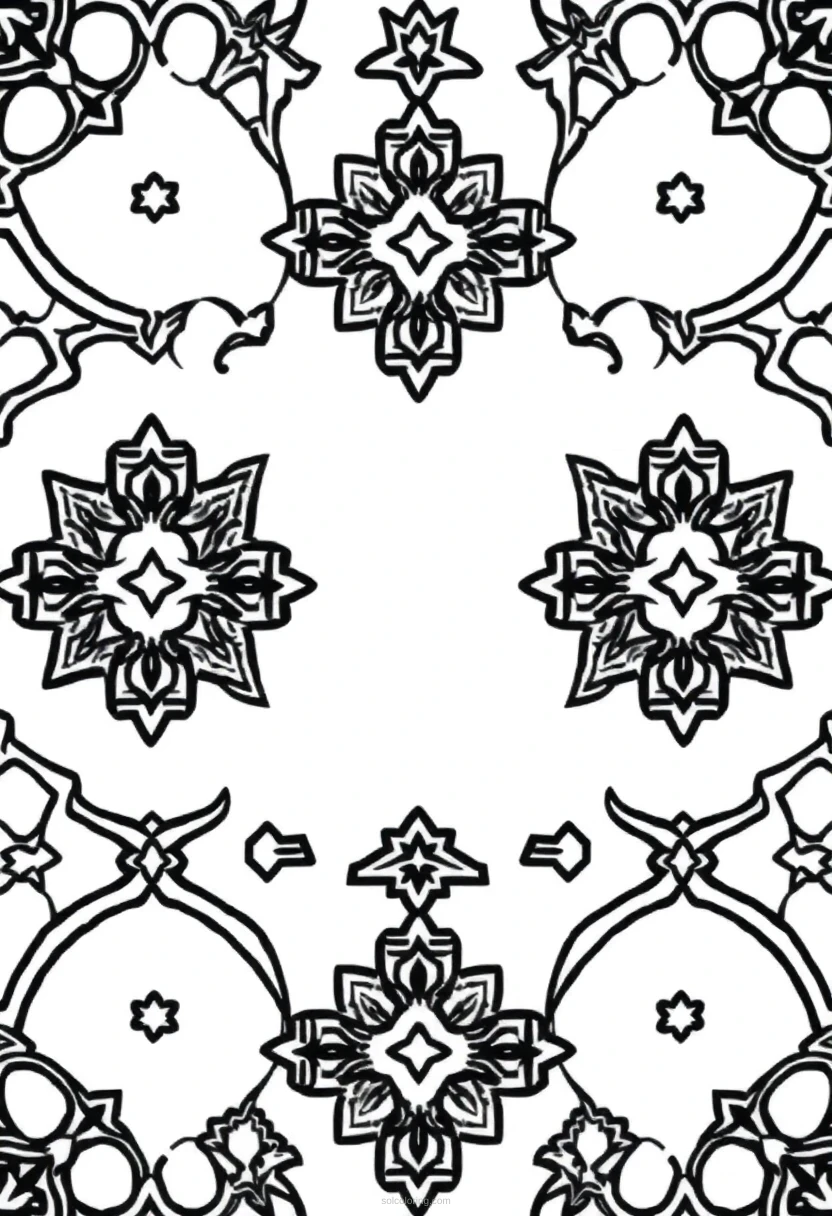 Byzantine Cross Patterns coloring page for kids
