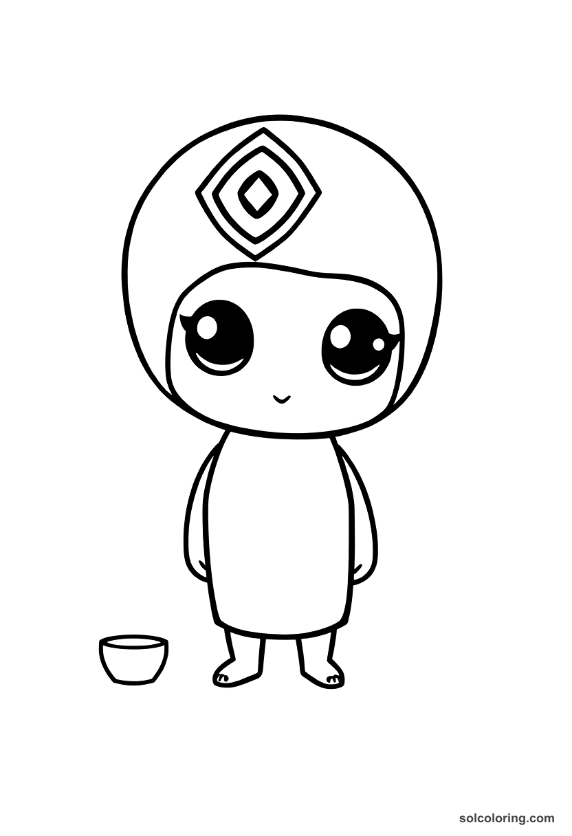 Chibi Byzantine Mosaic Workshop coloring page showing cute cartoon artisans creating detailed mosaics with tiles and tools