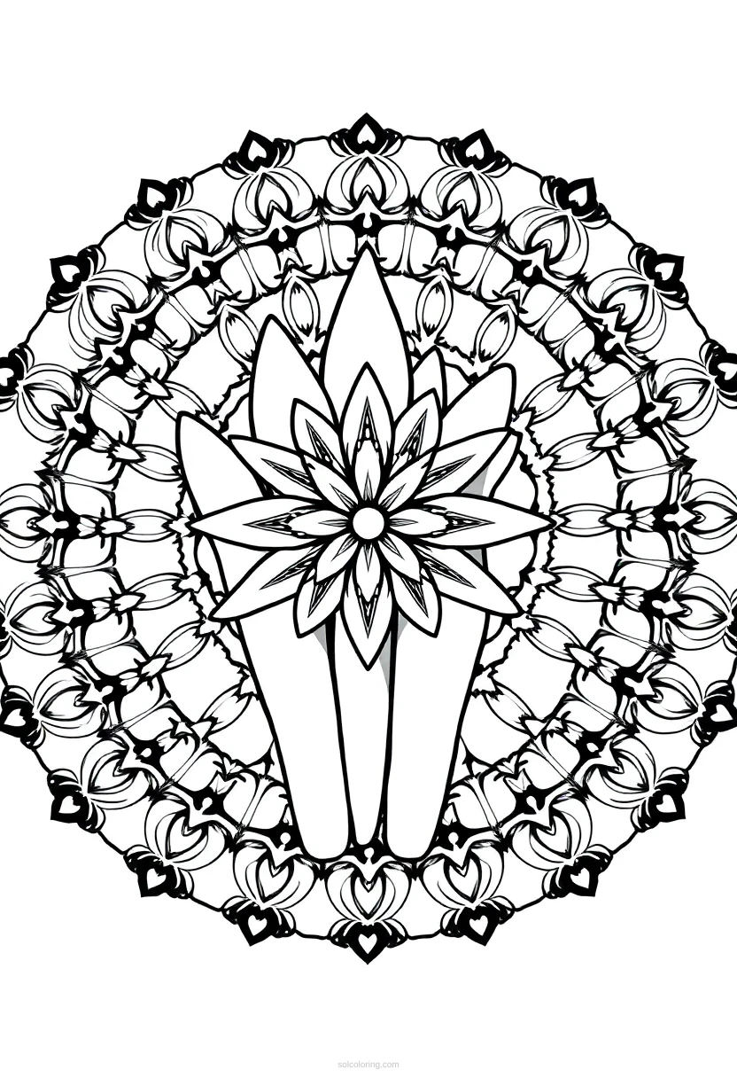Cactus coloring page for kids
