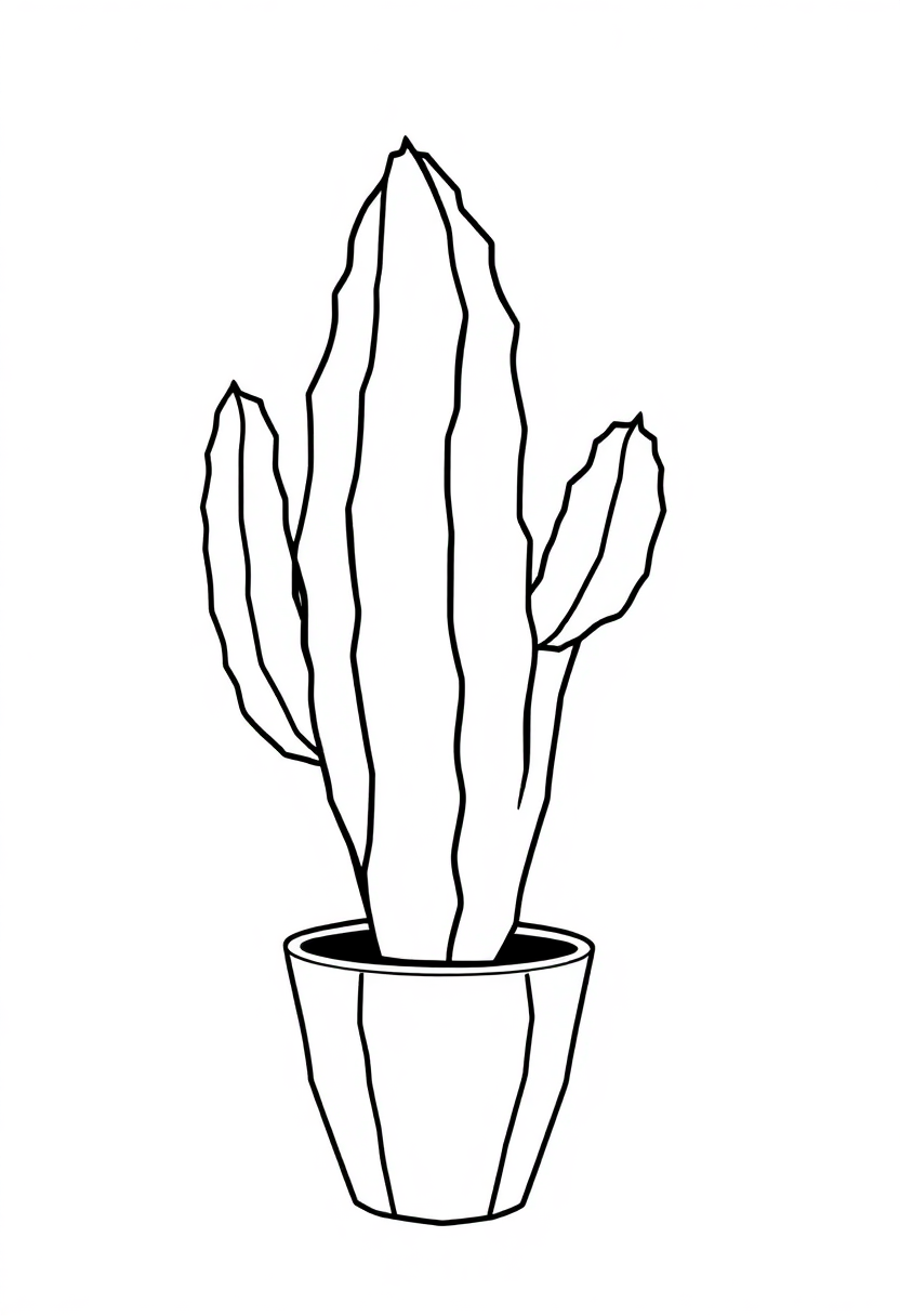 Cactus coloring pages