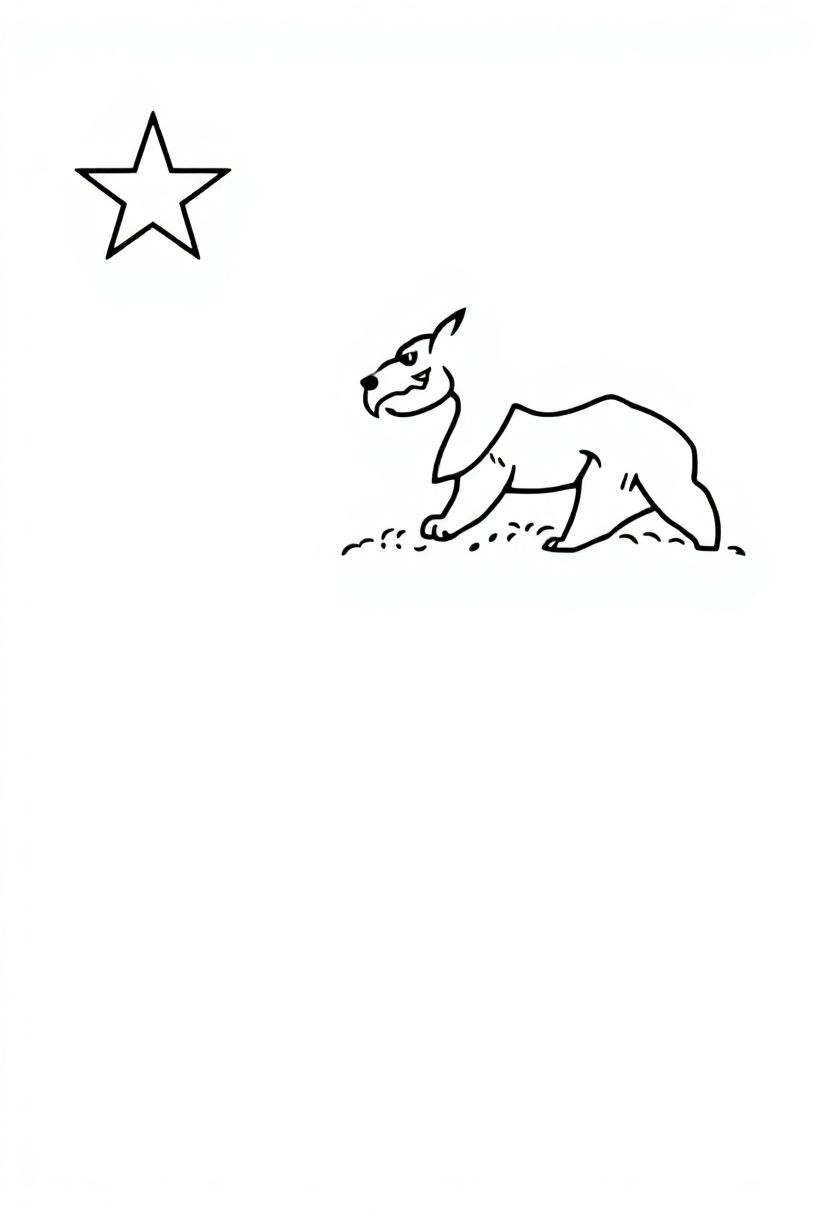 California State Flag coloring page, free printable