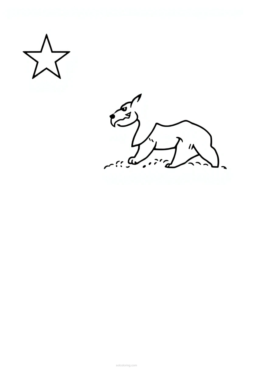 California State Flag coloring page for kids