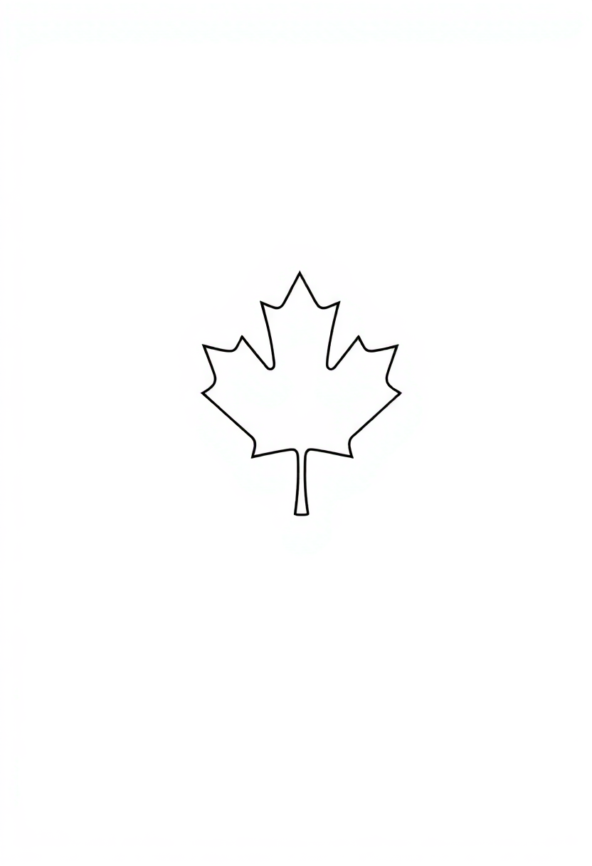 Canadian Flag coloring page, free printable