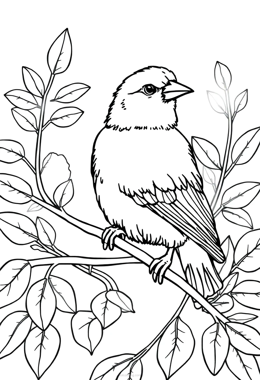 Canary coloring page for kids