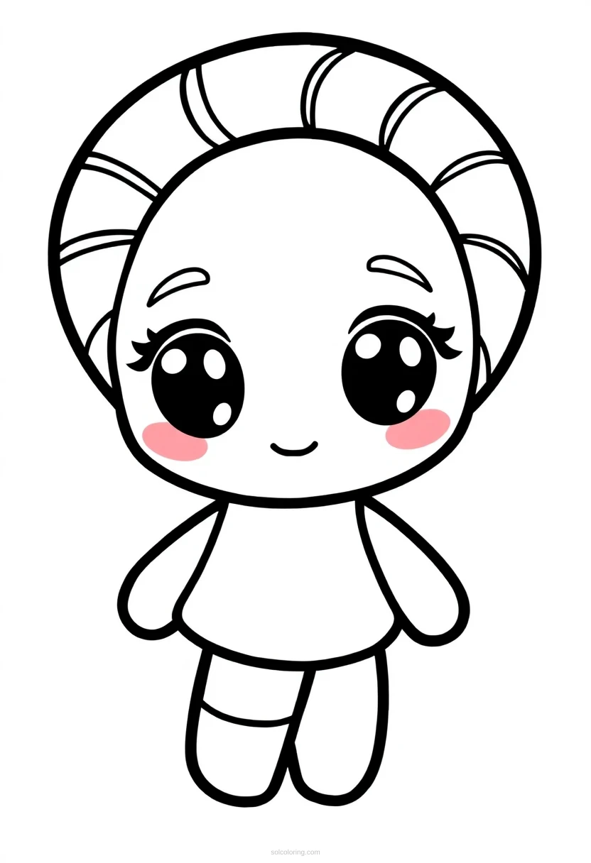 Candy Cane coloring page for kids