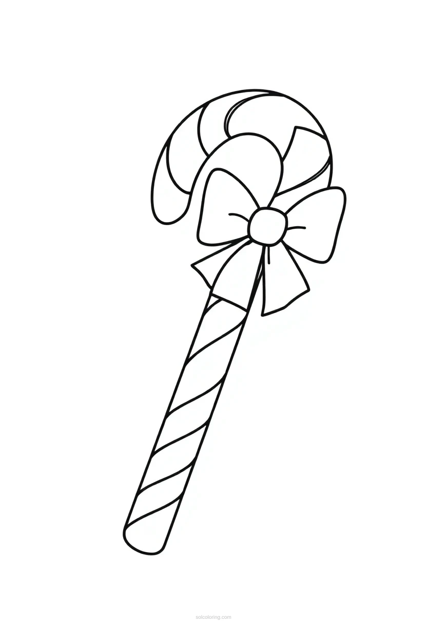 Candy Cane coloring page for kids
