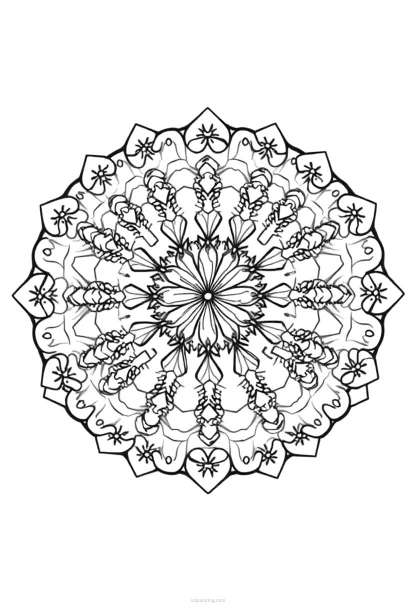 Candy Canes and Peppermints coloring page for kids