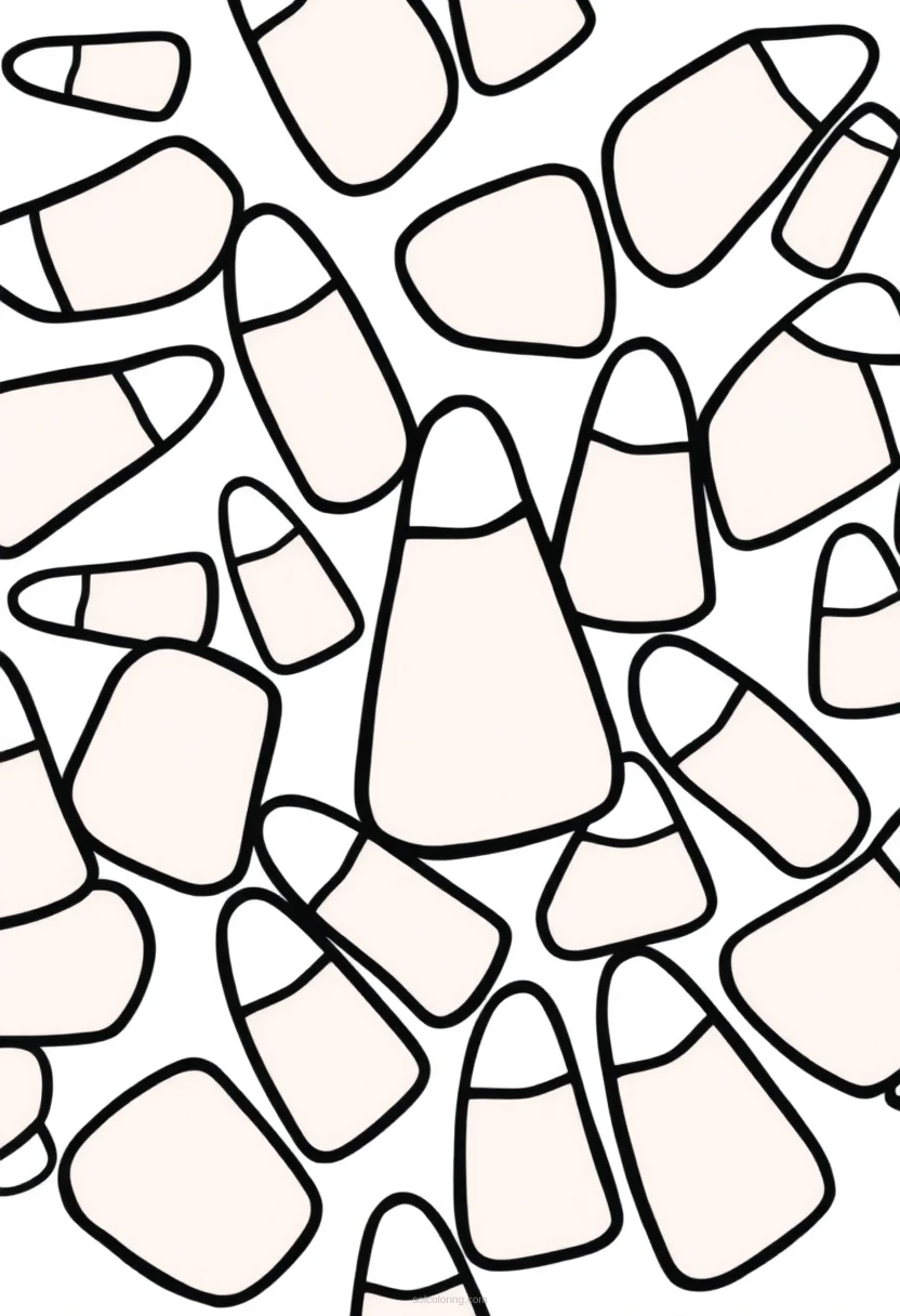 Candy Corn Pattern coloring page for kids