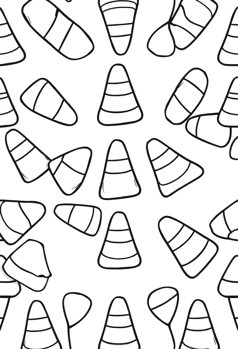 Candy Corn Pattern coloring pages