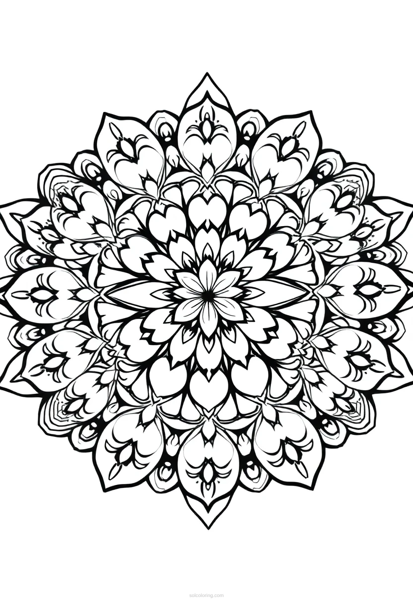Candy Hearts coloring page for kids