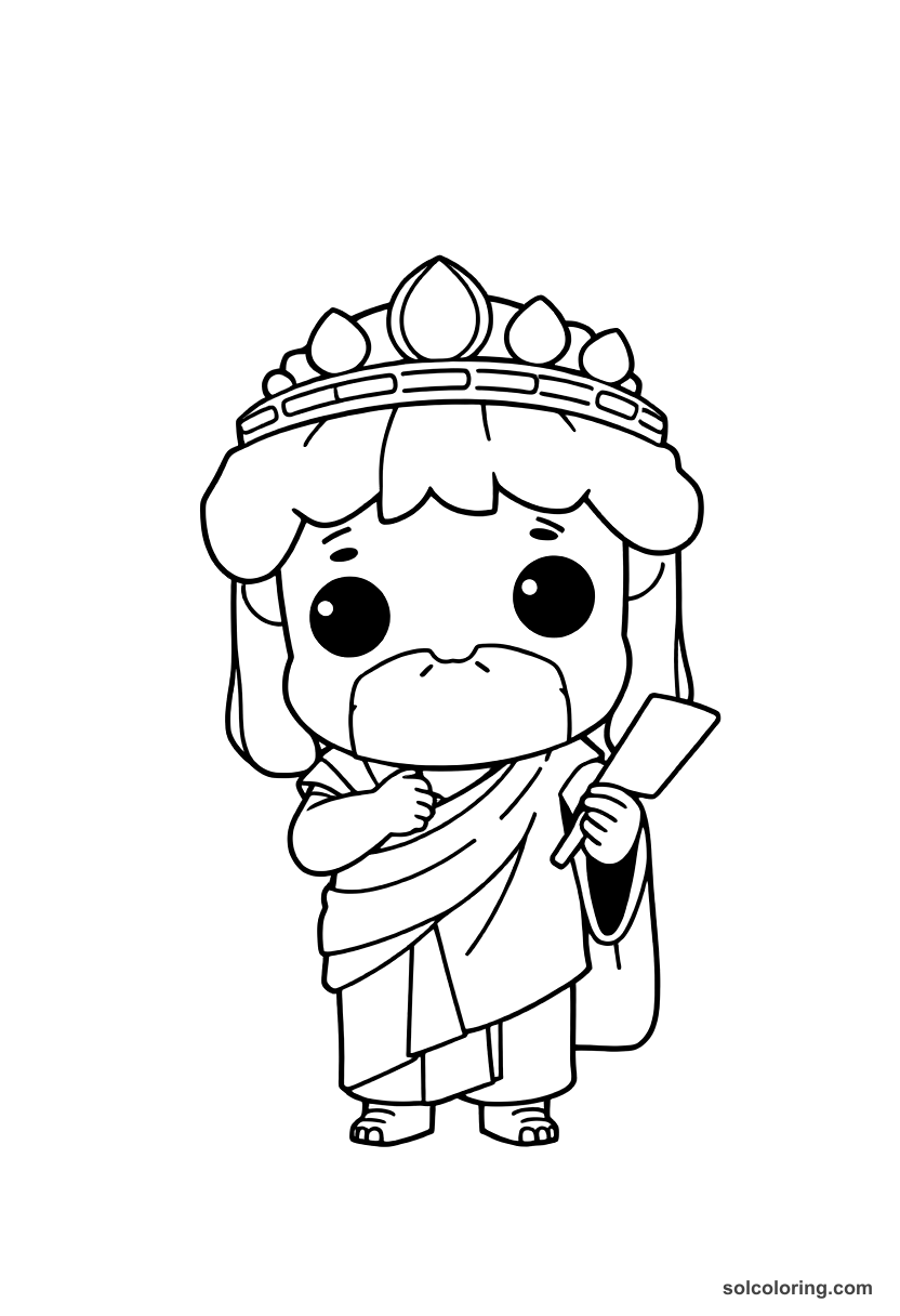 Chibi Caracalla Granting Citizenship coloring page, free printable chibi style