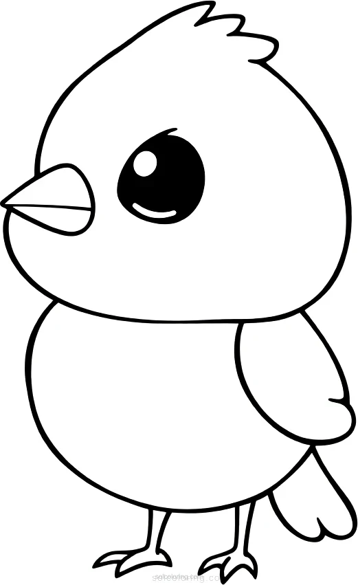Cardinal coloring page for kids