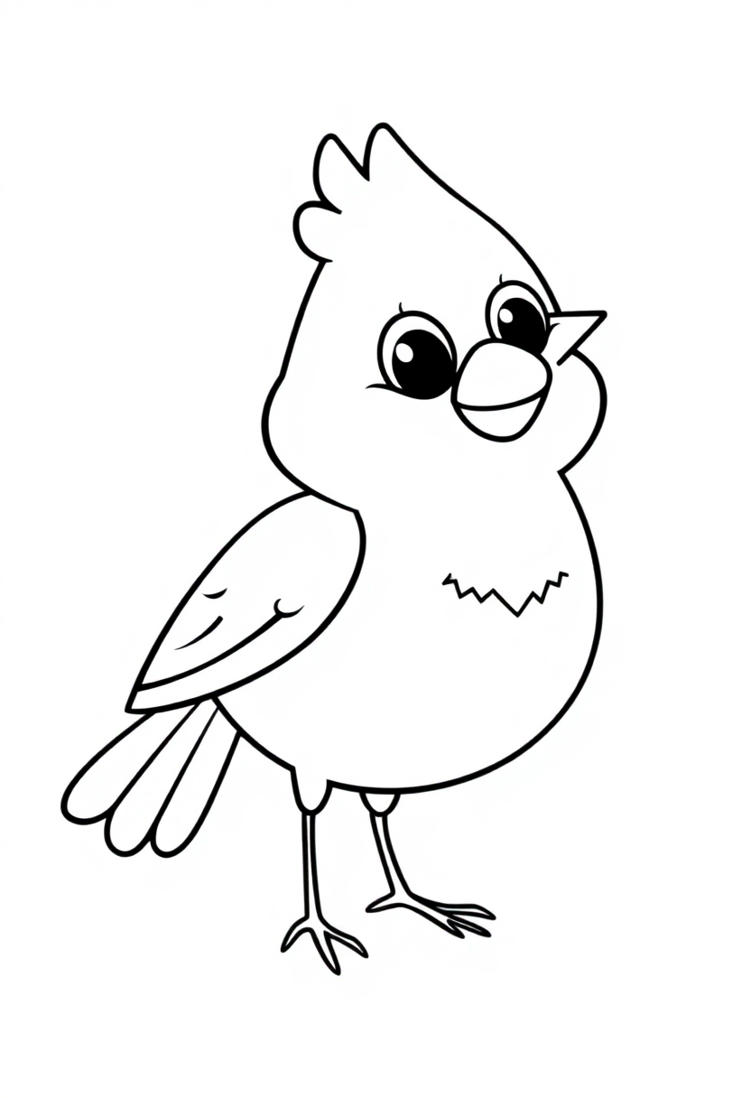 Cardinal coloring page, free printable