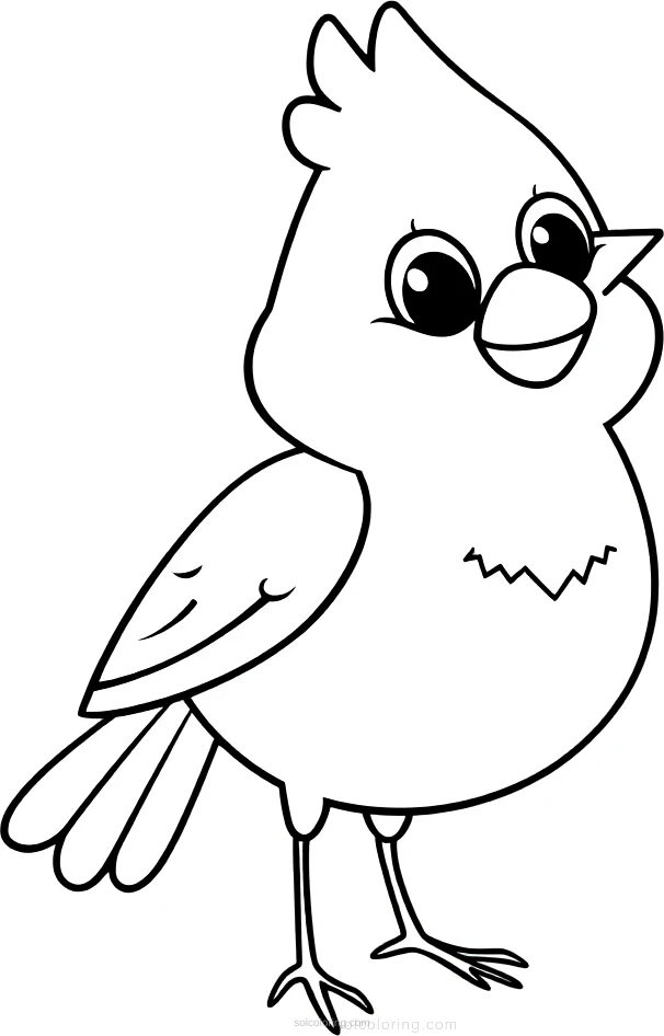 Cardinal coloring page for kids